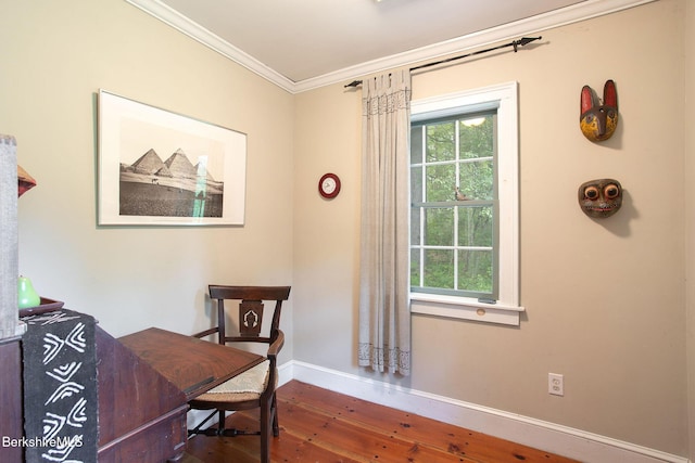 662 Foley Rd, Sheffield, MA 01257 - home office with ornamental molding and wood-type flooring