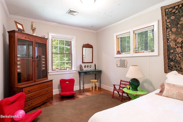 662 Foley Rd, Sheffield, MA 01257 - bedroom featuring wood finished floors and ornamental molding
