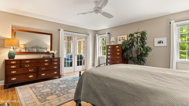 13 Taconic Ave, Lenox, MA 01240 - bedroom featuring access to outside, wood finished floors, and a ceiling fan