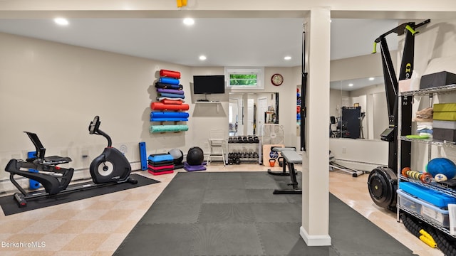13 Taconic Ave, Lenox, MA 01240 - workout room featuring recessed lighting