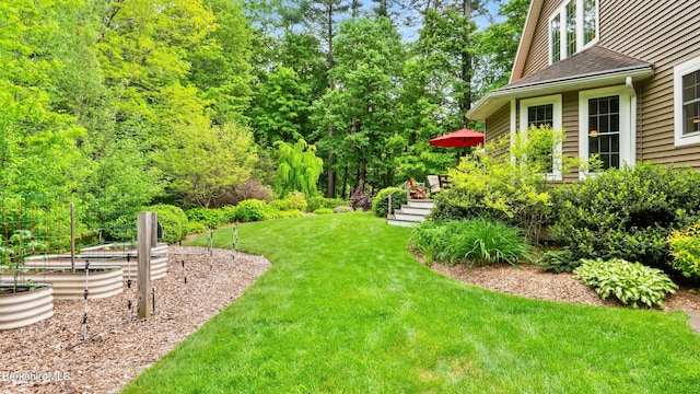 13 Taconic Ave, Lenox, MA 01240 - view of green lawn with a vegetable garden and a deck