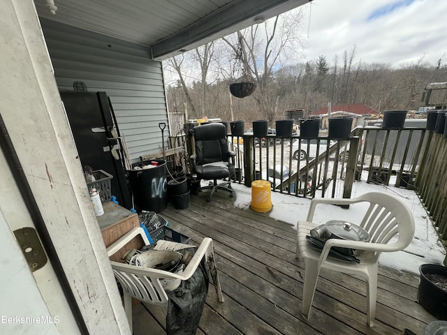 view of wooden deck