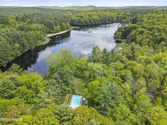 171 Lake Shore Dr, Otis, MA 01253 - drone / aerial view of a forest and a large body of water