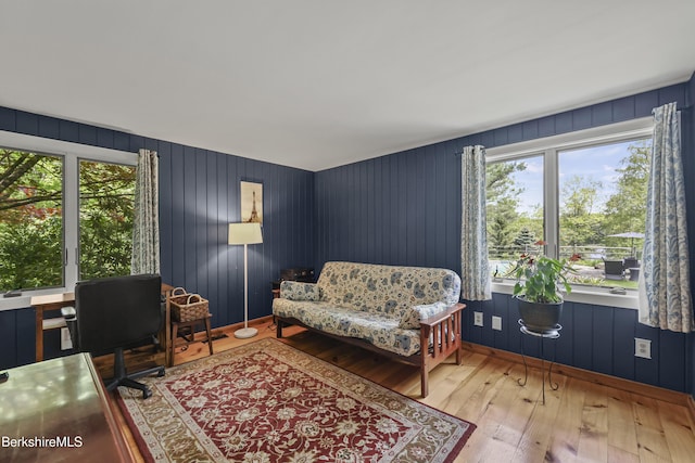 171 Lake Shore Dr, Otis, MA 01253 - office area with plenty of natural light and hardwood / wood-style flooring