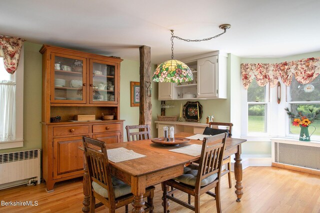 367 N Plain Rd, Great Barrington, MA 01236 - dining space with light wood-style floors and radiator heating unit