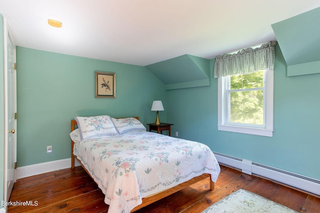 367 N Plain Rd, Great Barrington, MA 01236 - bedroom featuring a baseboard heating unit, hardwood / wood-style flooring, and baseboards