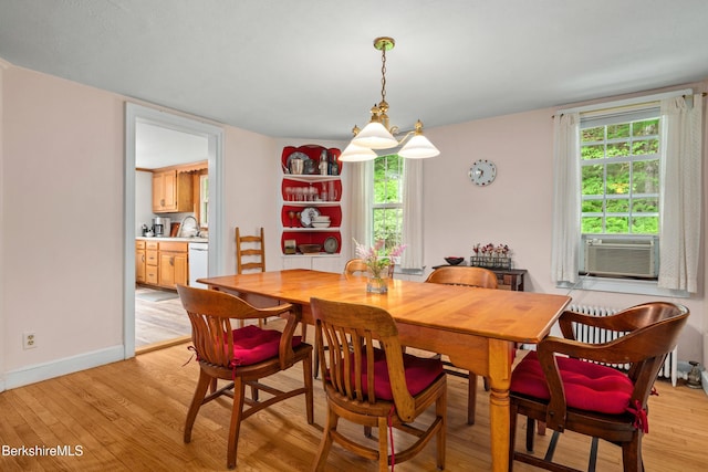 160 Marion Ave, North Adams, MA 01247 - dining space featuring light wood-style floors and cooling unit