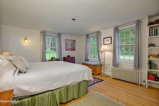 160 Marion Ave, North Adams, MA 01247 - bedroom featuring radiator, light wood-style flooring, and multiple windows