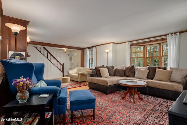 160 Marion Ave, North Adams, MA 01247 - living area with stairs