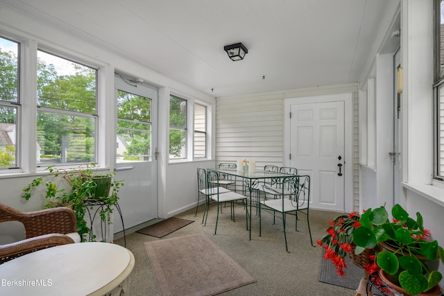 160 Marion Ave, North Adams, MA 01247 - sunroom with outdoor dining area and carpet flooring