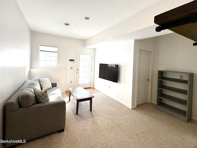 view of carpeted living room