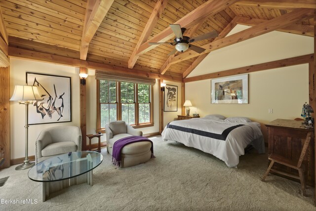 169 Jacobs Hollow Rd, Becket, MA 01223 - carpeted bedroom with wooden ceiling and baseboards