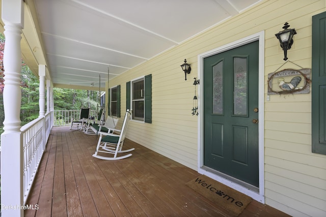 169 Jacobs Hollow Rd, Becket, MA 01223 - view of wooden porch