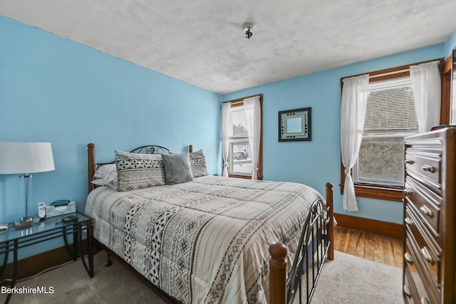 bedroom featuring light hardwood / wood-style floors