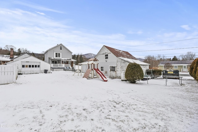 exterior space with a playground