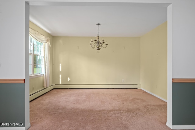 92 Hancock Rd, Williamstown, MA 01267 - empty room featuring carpet flooring and a chandelier
