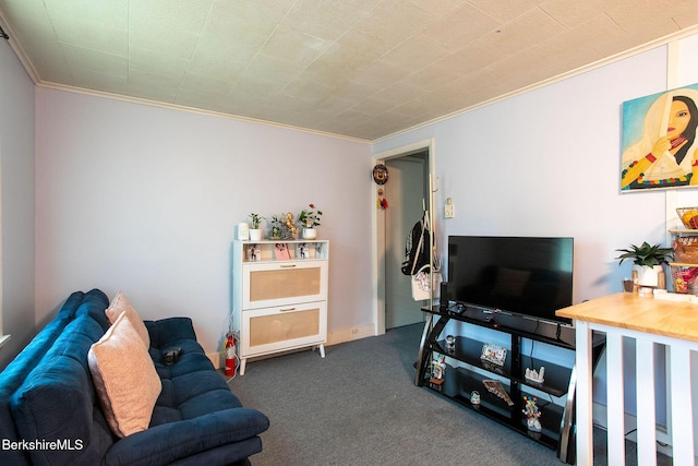 6-10 Manville St, Great Barrington, MA 01230 - carpeted living room with ornamental molding