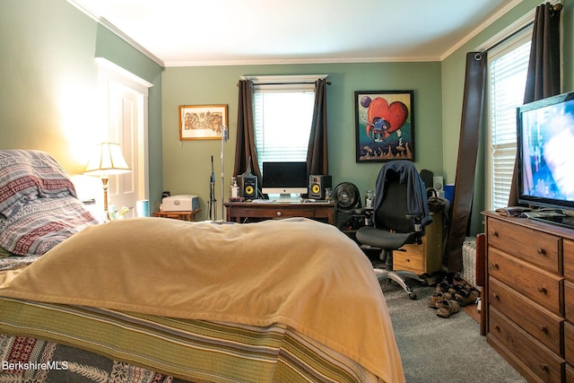 6-10 Manville St, Great Barrington, MA 01230 - bedroom featuring carpet flooring, multiple windows, and crown molding