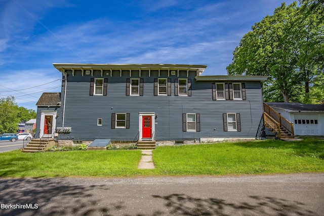 35 Main St, West Stockbridge, MA 01266 - view of front facade featuring entry steps and a front yard