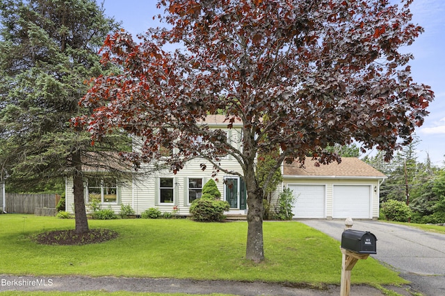 2 Faucett Ln, Pittsfield, MA 01201 - obstructed view of property with asphalt driveway and an attached garage
