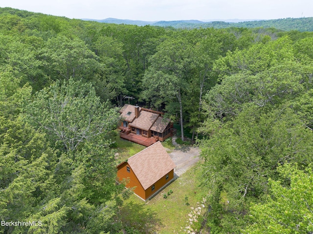 309 Tamarack Trl, Sandisfield, MA 01255 - aerial view of property and surrounding area with a heavily wooded area