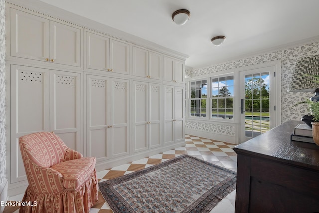1030 W St, Pittsfield, MA 01201 - living area with light flooring and wallpapered walls