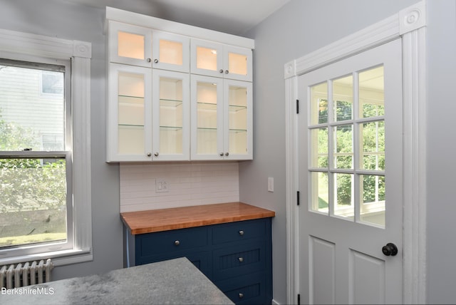 entryway with radiator heating unit