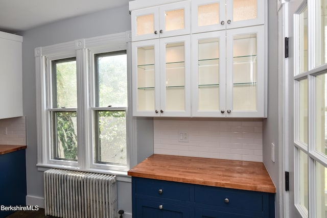 interior space featuring radiator heating unit