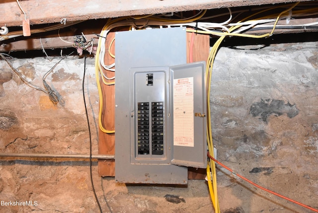 utility room featuring electric panel