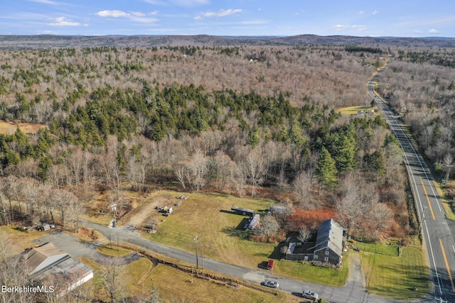 61 E Main Rd, Peru, MA 01235 - aerial view of property and surrounding area featuring a forest