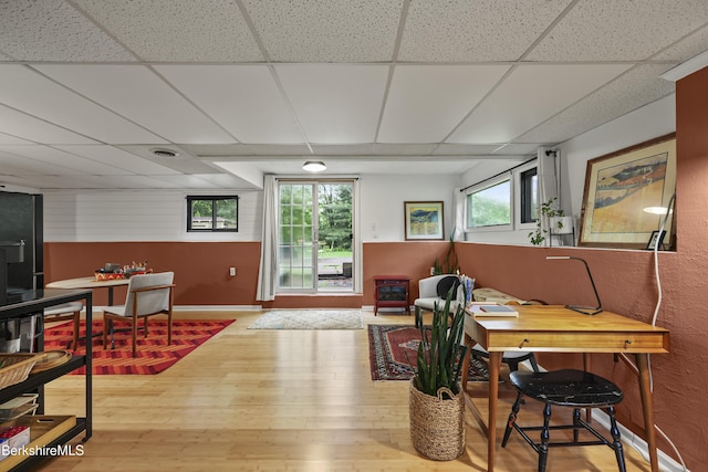 72 Cleveland St, Pittsfield, MA 01201 - office space with a drop ceiling and wood finished floors