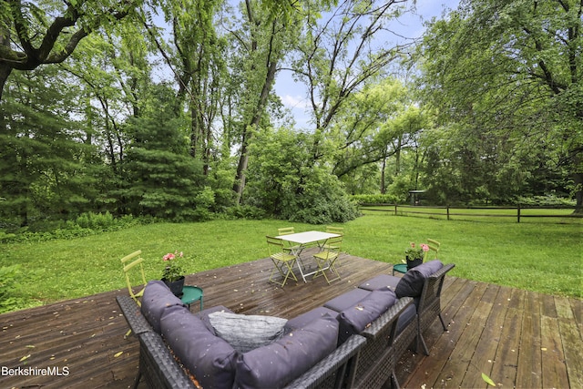 72 Cleveland St, Pittsfield, MA 01201 - wooden terrace featuring outdoor dining area and a yard