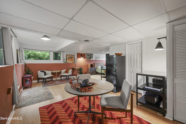72 Cleveland St, Pittsfield, MA 01201 - dining space with wood finished floors and a drop ceiling