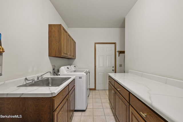 67 Dunmore Ct, Lenox, MA 01240 - laundry room with cabinet space, independent washer and dryer, and light tile patterned floors
