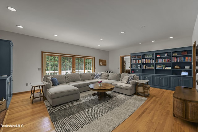 67 Dunmore Ct, Lenox, MA 01240 - living area featuring recessed lighting and light wood-style floors