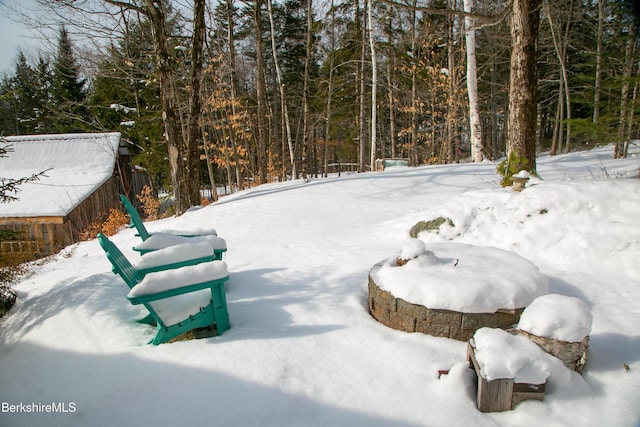 view of snowy yard