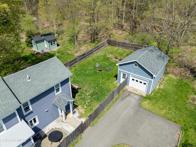 view of subject property featuring a forest