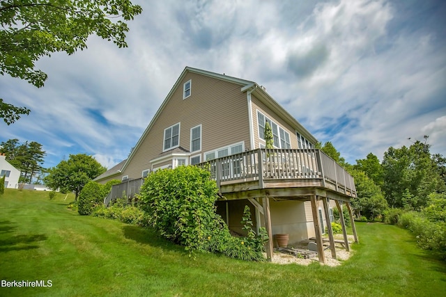 11 Blossom Hl Unit 11, Lenox, MA 01240 - rear view of property with a yard and a deck