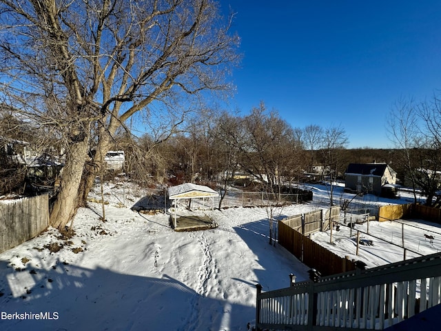 view of snowy yard