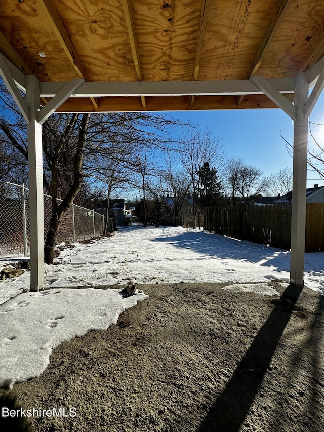 view of snowy yard