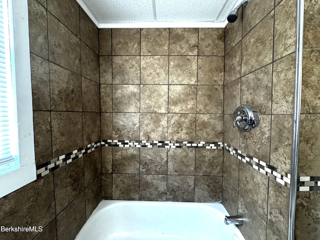 bathroom featuring tiled shower / bath