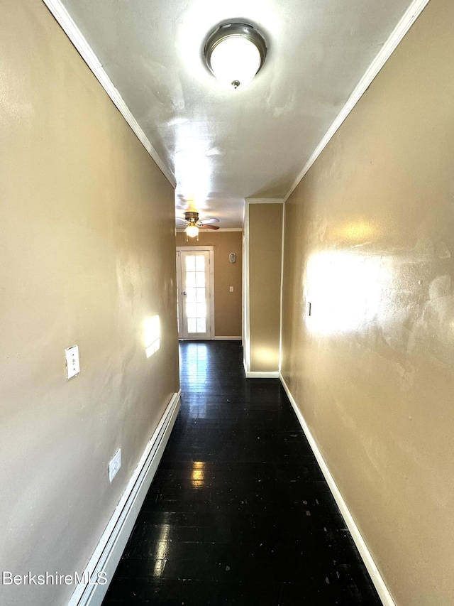 corridor with ornamental molding