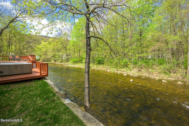 12 Riverfront St, Chester, MA 01011 - exterior space featuring a deck and a view of trees