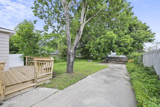 56 Perrine Ave, Pittsfield, MA 01201 - view of yard featuring a wooden deck