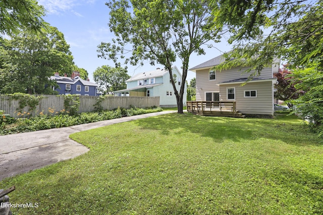 56 Perrine Ave, Pittsfield, MA 01201 - view of yard featuring a wooden deck