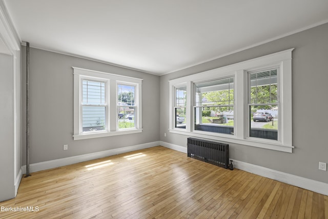 56 Perrine Ave, Pittsfield, MA 01201 - empty room with radiator heating unit and light wood-type flooring