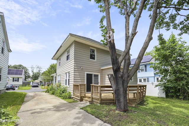 56 Perrine Ave, Pittsfield, MA 01201 - view of front of home featuring a wooden deck and driveway