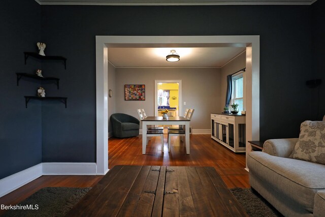 88 Newell St, Pittsfield, MA 01201 - dining space featuring crown molding and wood finished floors