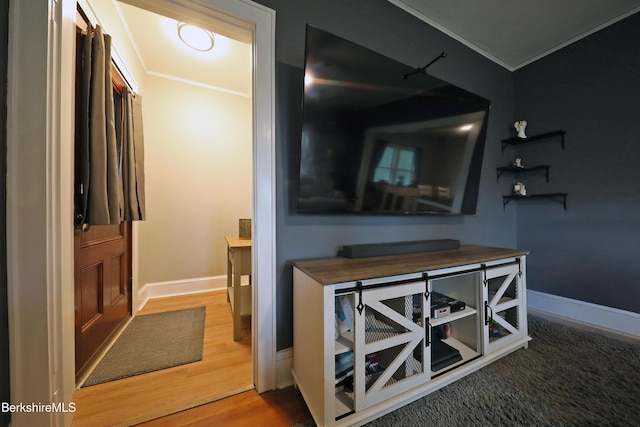 88 Newell St, Pittsfield, MA 01201 - hallway with ornamental molding and wood finished floors