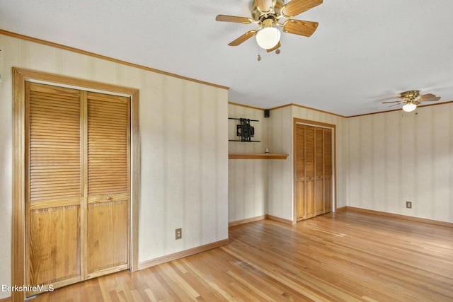 36 Dalton Division Rd, Dalton, MA 01226 - unfurnished bedroom featuring wood finished floors, crown molding, and ceiling fan